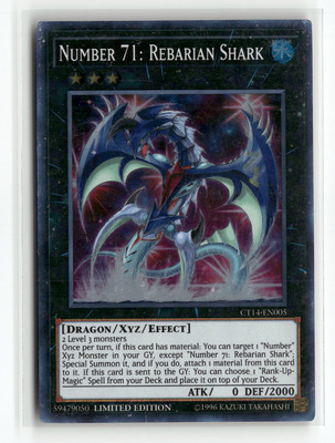 Number 71: Rebarian Shark 2017 Mega-Tins Super Rare Yugioh Heavily played-image