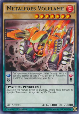 Metalfoes Volflame - MP17-EN079 - Rare - 1st Edition Near Mint 2017 Mega Tin Sin-image