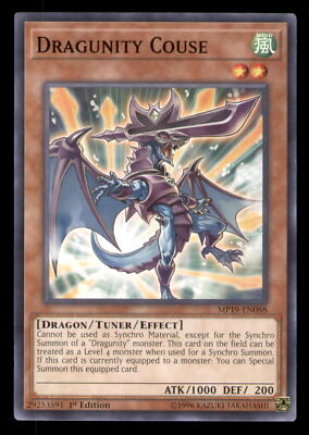 Yugioh Dragunity Couse #MP19-EN088 2019 Gold Sarcophagus Tin Mega Pack LP-image