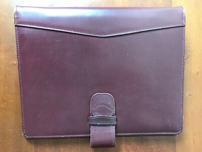 Burgundy Leather 7 Ring Planner Organizer Cover Medium-image