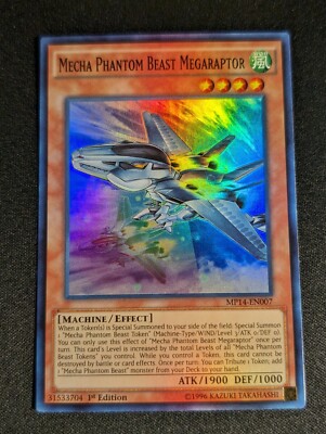 Yu-Gi-Oh! Mecha Phantom Beast Megaraptor MP14-EN007 1st Super Rare NM-image