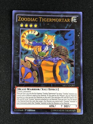 YUGIOH ZOODIAC TIGERMORTAR MP17-EN207 1ST ULTRA NM-image