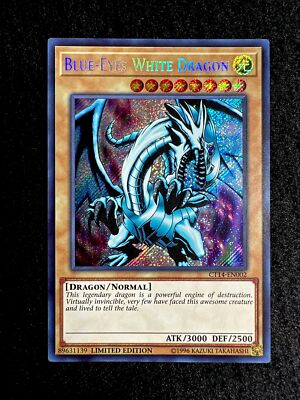 🔥 YUGIOH • BLUE-EYES WHITE DRAGON • CT14-EN002 • SECRET RARE • LIMITED • NM 🔥-image