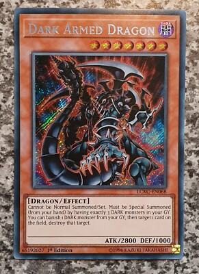 Yugioh Misprint LCKC-EN068 Dark Armed Dragon Secret Rare 1st Edition MINT-image
