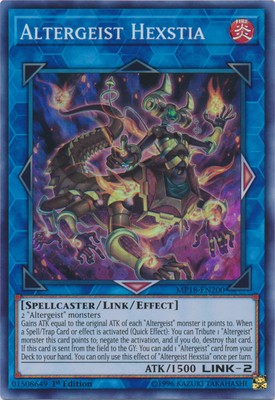 Yugioh! Altergeist Hexstia - MP18-EN200 - Super Rare - 1st Edition Near Mint, En-image