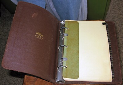 Antique Brown Leather Notebook, Binder, Wilson-Jones Co.-image