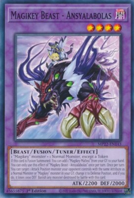 1x Magikey Beast - Ansyalabolas - NM Eng YuGiOh - 2022 Mega Tin - Pharoah's Gods-image