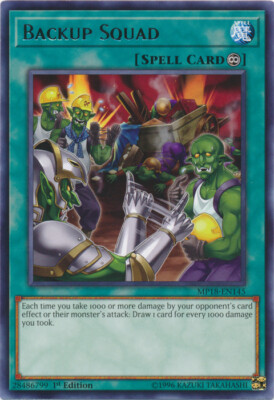 Backup Squad - MP18-EN145 - Rare - 1st Edition x3 - Near Mint-image