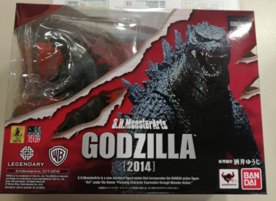 S.H. MonsterArts Godzilla 2014 Figure Yuji Sakai Bandai Unopened From Japan-image