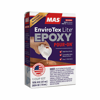 4 PAK 1 Quart; Envirotex Lite Kit; High Gloss 2 Component Polymer Coating; 1 ...-image