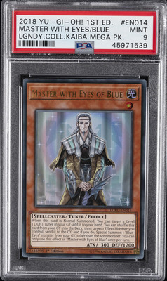 2018 YU-GI-OH! LEGEND COLL KAIBA MEGA PACK 1ST ED MASTER WITH EYES OF BLUE PSA 9-image