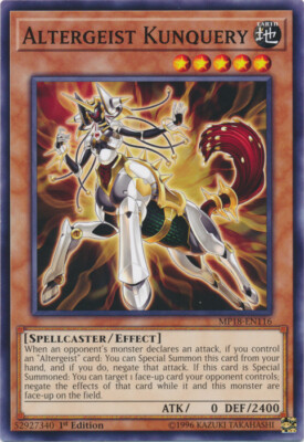 Altergeist Kunquery - MP18-EN116 - Common - 1st Edition LP YuGiOh!  2018 Mega-Ti-image