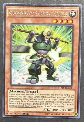 YUGIOH Superheavy Samurai Scales MP15-EN133 Rare 1st Edition LP-image