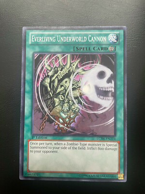 Yugioh Everliving Underworld Cannon LCJW-EN214 !st Edition Common NM-image