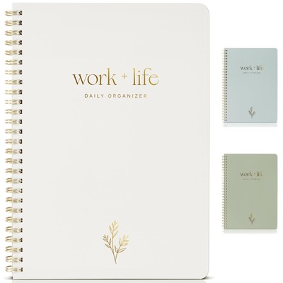 Beautiful Daily Planner and To Do List Notebook - Undated - 9.29 x 6.77 inche...-image