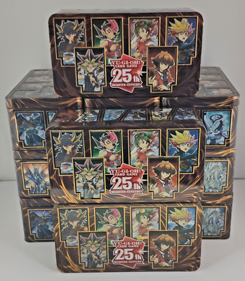YuGiOh! 9x Mega Tin Box 2023 25th Anniversary Tin Dueling Heroes - EMPTY - EN-image