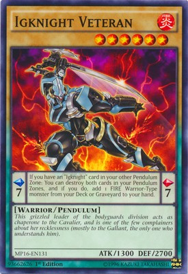 Igknight Veteran - MP16-EN131 - Common - 1st Edition Near Mint 2016 Mega Tin Sin-image