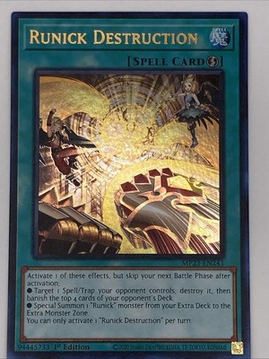 Runick Destruction MP23-EN243 25th Anniversary Tin: Dueling Heroes Mega Pack 1st-image