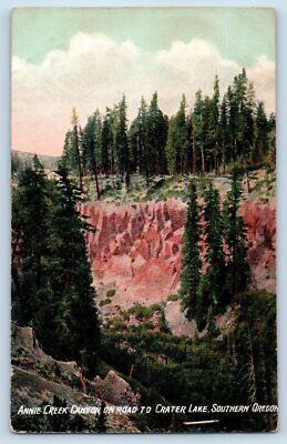 Southern Oregon Postcard Annie Creek Canyon Road Crater Lake Exterior View c1910-image