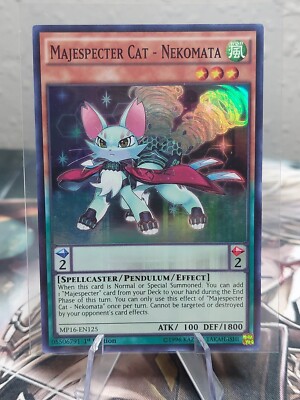Yugioh! LP Majespecter Cat - Nekomata - MP16-EN125 - Super Rare - 1st Ed-image
