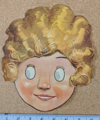1930's LITTLE ORPHAN ANNIE FACE MASK Ovaltine Famous Artists Syndicate -image