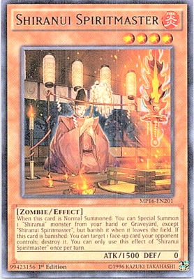 Shiranui Spiritmaster MP16-EN201 Yu-Gi-Oh! Card Light Play 1st Edition-image