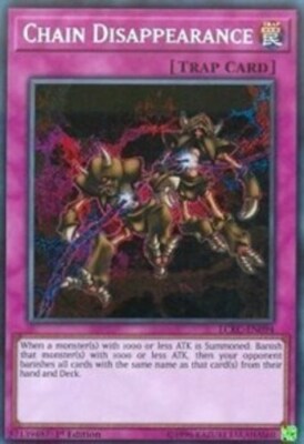 Yugioh! LP Chain Disappearance - LCKC-EN094 - Secret Rare - 1st Edition Lightly -image