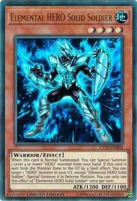 1x Elemental HERO Solid Soldier - Limited NM Eng YuGiOh - 2018 Mega-Tins-image