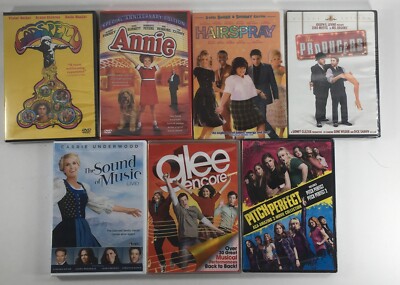 Lot of 7 DVD Musicals - Godspell, Hairspray, Annie, The Producers ALL NEW,SEALED-image