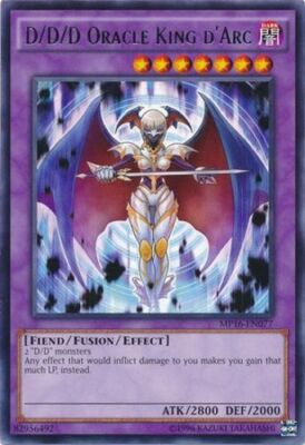 Yugioh! LP D/D/D Oracle King d'Arc - MP16-EN077 - Rare - Unlimited Edition Light-image