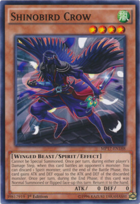 Shinobird Crow - MP17-EN188 - Common - 1st Edition NM YuGiOh!  2017 Mega-Tin Meg-image