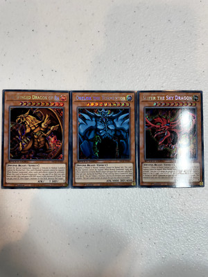 yugioh egyptian god card obelisk slifer ra sbcb secret rare 3 card set S071-image