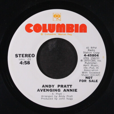 ANDY PRATT: avenging annie / mono COLUMBIA 7