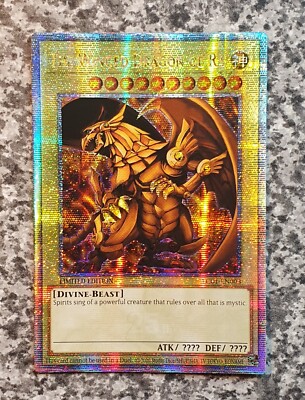 Yugioh ATTRIBUTE MISPRINT Portuguese LC01-EN003 The Winged Dragon Ra QCSR MINT-image