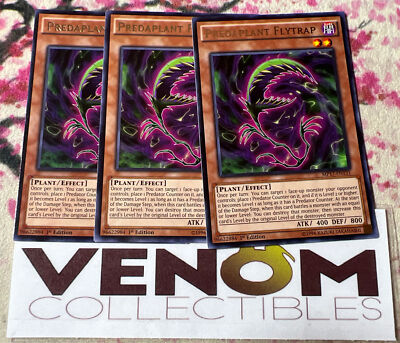 3x (M/NM) - Predaplant Flytrap - MP17-EN131 - Rare - 1st Edition YuGiOh-image