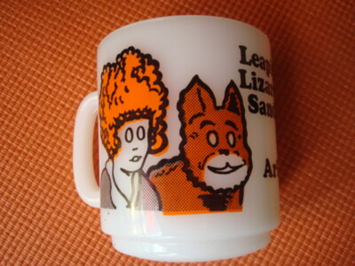 LITTLE ORPHAN ANNIE MILK GLASS CUP MUG-image