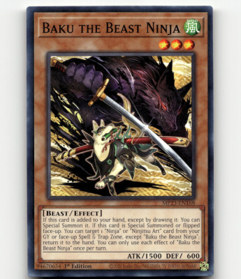 Yugioh Baku the Beast Ninja 25th Anniv. Tin: Dueling Heroes Mega Pack-image