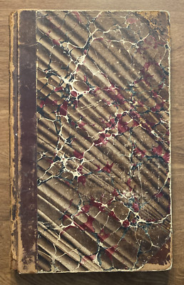 Antique 1860s-1890s? Leather Bound Graph Grid Paper Notebook USED POOR CONDITION-image