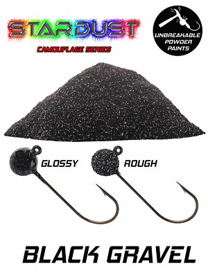 Stardust Plastic Coating Powder for Fishing Weights Color: Black Gravel-image