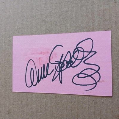 Adult Model/ Pornstar Annie Sprinkle Autographed And Kissed Index Card-image