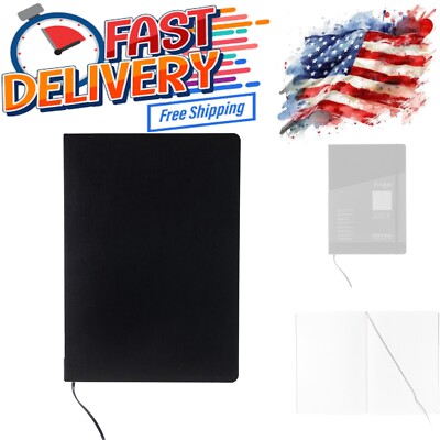 Ecoqua Plus Stitch-Bound Notebook A4 Graph Black Eco Friendly 80 Pages-image