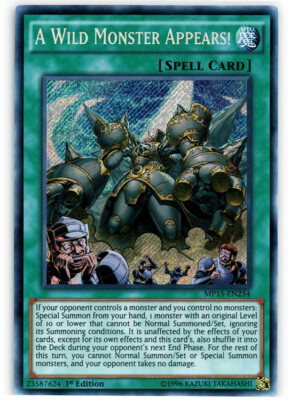 A Wild Monster Appears! - MP15-EN234 - Secret Rare - 1st Edition LP YuGiOh!  201-image