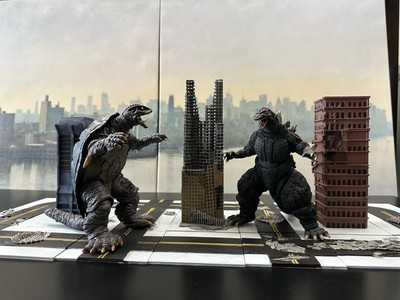 3 Painted Destroyed Buildings And 18 Roads For Neca, S.h Monsterarts, Hiya.-image