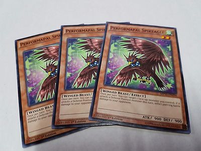 3x Yu-Gi-Oh 2015 Mega-Tin Mega Pack  #MP15-EN194 Performapal Spikeagle-image