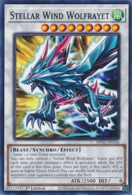1x Stellar Wind Wolfrayet - 1st E NM Eng YuGiOh - 2022 Mega Tin - Pharoah's Gods-image