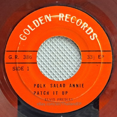 ELVIS PRESLEY /POLK SALAD ANNIE /JUST CAN'T HELP BELIEVIN' / THAILAND EP 45 THAI-image