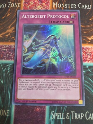 Yu-Gi-Oh! Altergeist Protocol MP18-EN151 Super Rare 1st Edition Near Mint a1/-image