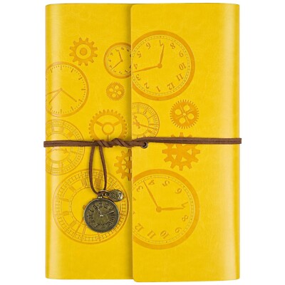 Leather Journal, Travel Journal, Vintage Journal for Women Men, Leather Bound...-image