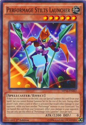 Performage Stilts Launcher - MP16-EN063 - Common - 1st Edition Near Mint 2016 Me-image