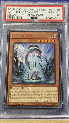 World Legacy - 2018 Yu-Gi-Oh 1st Edition Mega Tins Mega Pack   PSA 10  -image